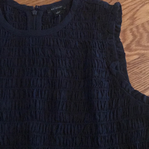 COPY - Ann Taylor navy sleeveless top - Picture 2 of 4